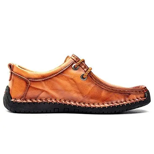 Produktbild: Asifn Herren Loafers Casual Leder Kleid Schuhe Driving Penny Boot Mokassins Flats Oxford Hausschuhe Walking（39 EU,Braun