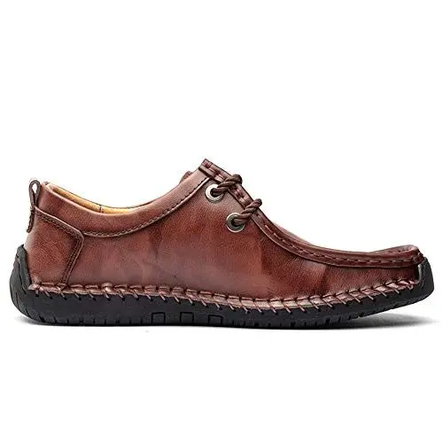 Produktbild: Asifn Herren Loafers Casual Leder Kleid Schuhe Driving Penny Boot Mokassins Flats Oxford Hausschuhe Walking（43 EU,Braun