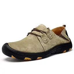 Produktbild: Asifn Herren Loafers Casual Leder Oxford Driving Flats Outdoor Walking Mode Wandern Schuhe（Braun,45/46 EU,46 Markengröße