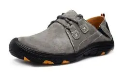 Produktbild: Asifn Herren Loafers Casual Leder Oxford Driving Flats Outdoor Walking Mode Wandern Schuhe（Grau,47/48 EU,48 Markengröße