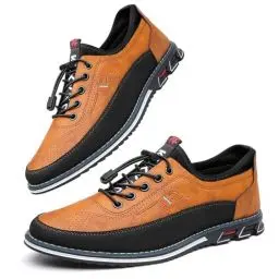 Produktbild: Asifn Herren Mokassins Herren Loafer Outdoor Halbschuhe Klassischer Anzugschuhe Slipper Rutsch Atmungsaktive Weiche Gelb 50 EU