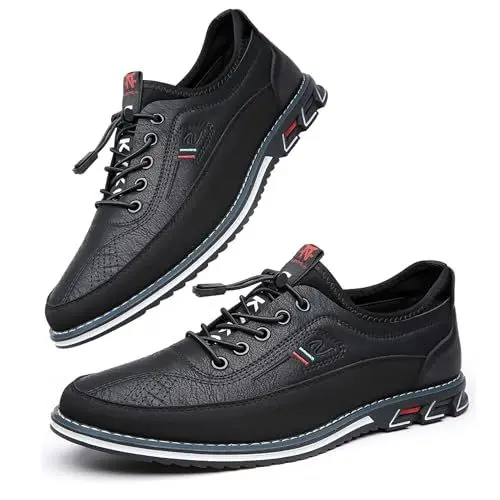 Produktbild: Asifn Herren Mokassins Herren Loafer Outdoor Halbschuhe Klassischer Anzugschuhe Slipper Rutsch Atmungsaktive Weiche Schwarz 44 EU