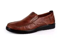 Produktbild: Asifn Loafers Herren Leder Fahrschuhe Mokassin Schuhe Aus Weichem Leder Komfort Business Hausschuhe Atmungsaktiv Weich Handmade（Braun,48 EU