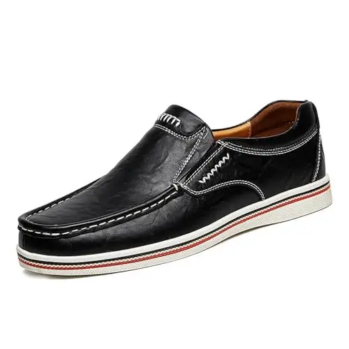 Produktbild: Asifn Männer Casual Driving Loafers Business Brogue Männer Komfort Schuhe Sport Walking Light Mokassin（Schwarz,42 EU