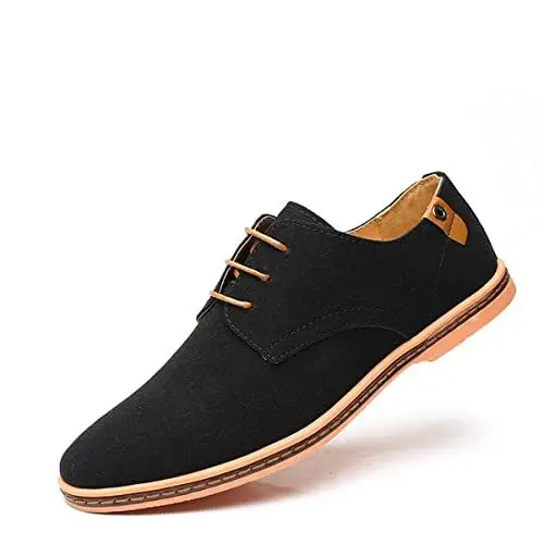 Produktbild: Asifn Männer Casual Fahren Leder Loafers Sommer Business Brogue Atmungsaktiver Komfort Sport Gehen Handgemachte Mokassin（40 EU,Schwarz