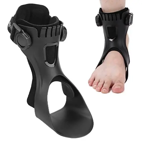 Produktbild: Asixxsix AFO Drop Foot Brace, Leichte Knöchel-Fuß-Orthese-Stützorthese für Männer und Frauen, für Hemiplegie-Schlaganfall-Schuhe, Gehfußstabilisator, Verbesserung des Gehgangs (Rechter Fuß L)