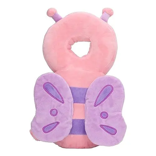 Produktbild: Asixxsix Baby-Kopfschutz, PP-Baumwollfüllung, Baby-Kopfschutz, Rucksack, Verstellbare Sicherheitspolster für Kleinkinder, Niedlicher Tier-Kleinkind-Kopfschutz Zum Gehen, Krabbeln (Tippe A