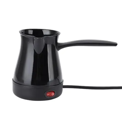 Produktbild: Asixxsix Elektrischer Türkischer Kaffeekessel, 300 Ml, Elektrischer Türkischer Kaffeebereiter aus Edelstahl mit Cool-Touch-Griff, Schnell und Gleichmäßig Erhitzender Elektrischer (BLACK)