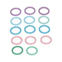 Produktbild: Asixxsix Maschenmarkierer-Ring, 40 Stück, DIY, Bunte Strickmaschenringe, Metall, runde Strick- und Häkelmarkierer, Nähzubehör für Heimwerker und handgefertigte Kunsthandwerke