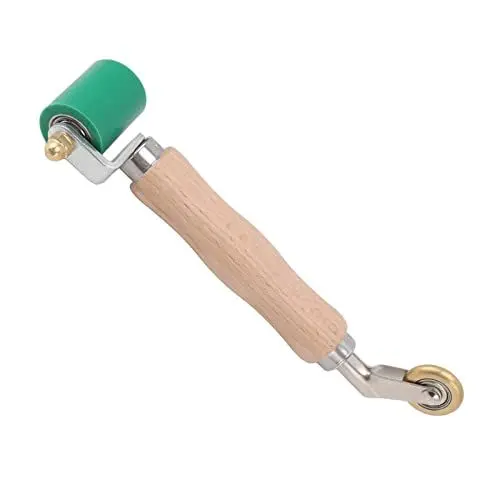Produktbild: Asixxsix Silikon-Nahtroller, 40 mm, verschleißfester Tapeten-Nahtroller mit doppeltem Verwendungszweck, langlebiges, abnehmbares Glättungs-Nahtroller-Werkzeug für PVC-TPO-Schweißen (Green)