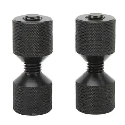 Produktbild: Zwei Loch Pins Set, 2Pcs Aluminium 2 Loch Flansch Ausrichtung Pin einfach zu bedienen dauerhafte Gewinde zwei Loch Pins mit eloxiertem Oxid schwarz Finish für Auto Schiff