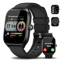 Produktbild: Asmoda Smartwatch Damen Herren, 2.01 Zoll Touchscreen Smart Watch mit Telefonfunktion, Fitnessuhr mit Herzfrequenz, Schlafmonitor, IP68 Wasserdicht Sportuhr Schrittzähler für Android iOS