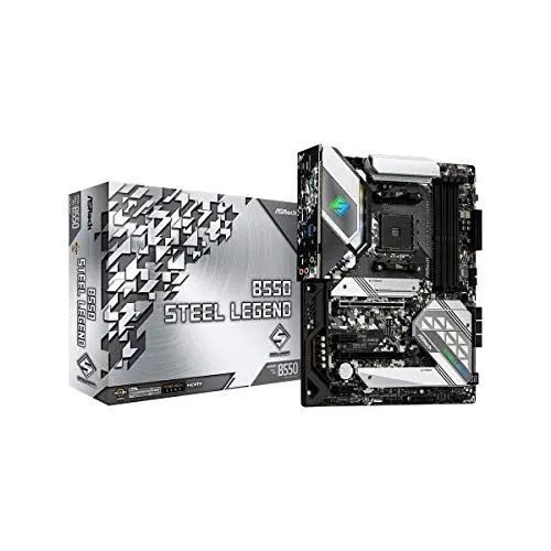 Produktbild: ASRock B550 STEEL LEGEND, Motherboard, unterstützt AMD4 Ryzen der 3. Generation, PCIe 4.0