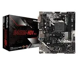 Produktbild: Asrock B450M-HDV R4.0 AMD B450 Socket AM4 micro ATX