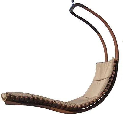 Produktbild: ASS Design Hängeliege NAVASSA-SEAT aus Holz Lärche/Metall mit Auflage (OHNE Gestell) von Farbe:Braun