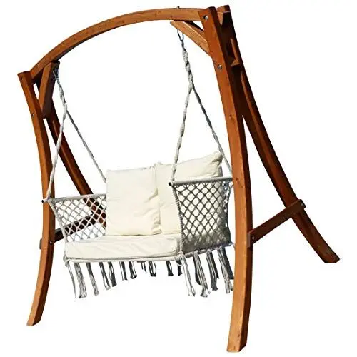 Produktbild: Design Hollywood Schaukel mit Sitzbank Waikiki aus Holz Lärche von AS-S