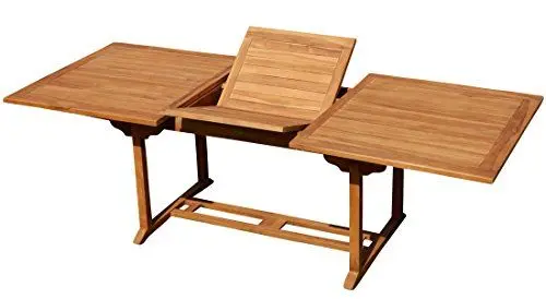 Produktbild: ASS Teak XXL Ausziehtisch 150/210x90 cm Holztisch Gartentisch Garten Tisch 150/210 Länge 90cm Breite Holz Modell: JAV-SABA