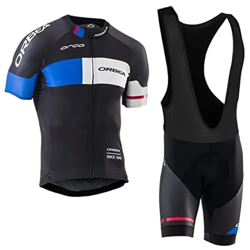 Produktbild: assocauicy Herren Kurzarm Fahrrad Trikot Set,Atmungsaktiv Schnell Trocknend Radtrikot Mit 4d Gel Gepolsterten Shorts Fahrradbekleidung Set FüR Mtb