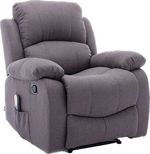 Produktbild: ASTAN HOGAR Ramón AH-AR30900GR Entspannungssessel mit manueller Neigung, Massage und Thermotherapie, Modell Ramón AH-AR30900GR