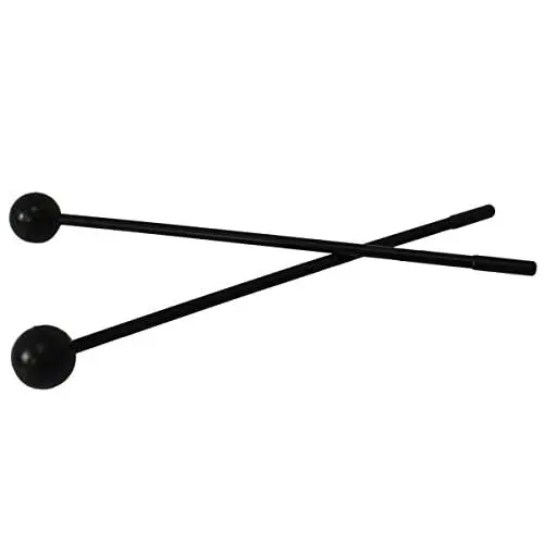 Produktbild: A-Star Schlägel mit weichem Gummikopf und sicherem Kunststoffgriff für Glockenspiel, Metallophon, Glockenspiel, Xylophon – 2 Stück/Paar