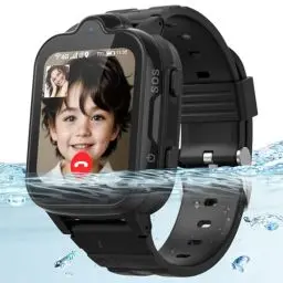 Produktbild: AstraMinds 4G Kinder Smartwatch Telefon mit GPS Tracker, IP67 wasserdichte Anrufen Kinderuhr Telefonieren Mit WiFi, Videoanruf, SOS, Wecker, Kinderuhr Mädchen Junge 3–12 Jahren, Schwarz