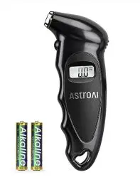 Produktbild: AstroAI Reifendruck Prüfer Digitaler Luftdruckprüfer für Autos mit AAA Batterie & LCD-Display, 150PSI, Geländewagen, Transporter, LKW, Fahrräder (mit Autoventilen) und Motorräder, Schwarz