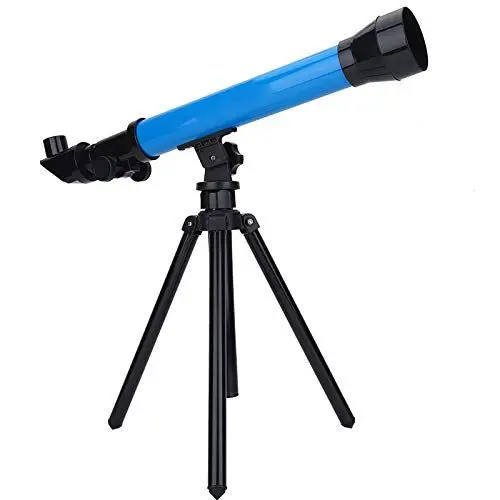 Produktbild: Astronomisches Teleskop, Monokulares Weltraum-Astronomisches Teleskop mit Faltbarem und Verstellbarem Stativ, Ausgestattet mit Austauschbaren 20X/40X/60X Okularen für Anfänger Kinder(Blau)