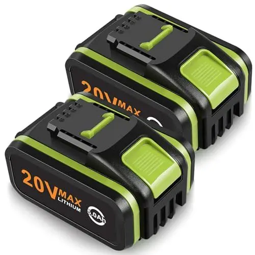 Produktbild: ASUNCELLE 2 Stück WA3553 Lithium-Ion Akku für Worx, 5000mAh Ersatzakku für Worx Akku 20V WA3553 WA3551 WA3551.1 WA3553.1 WA3553.2 WA3556 WA3572 WA3605 WA3641 - Wiederaufladbarer Akku mit Akku-Anzeige