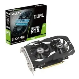 Produktbild: ASUS Dual GeForce RTX 3050 OC Edition 6GB GDDR6 Gaming Grafikkarte (Nvidia GeForce RTX3050 DLSS, PCIe 4.0, 1x HDMI 2.1a, 1x DisplayPort 1.4a, DUAL-RTX3050-O6G)