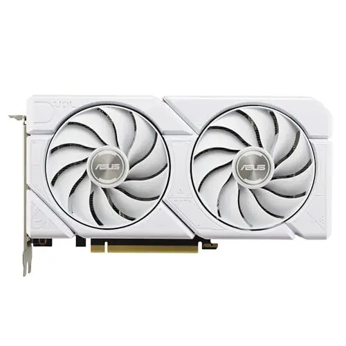 Produktbild: ASUS Dual GeForce RTX 4060 EVO White OC Edition 8GB GDDR6 Gaming Grafikkarte weiß (Nvidia GeForce RTX4060 DLSS3, 246 AI Tops, PCIe 4.0, 1x HDMI 2.1a, 3X DisplayPort 1.4a, DUAL-RTX4060-O8G-EVO-WHITE)