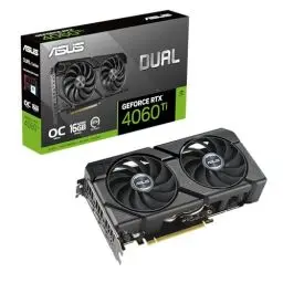 Produktbild: ASUS Dual GeForce RTX 4060 Ti EVO OC Edition 16GB GDDR6 Gaming Grafikkarte (Nvidia GeForce RTX4060Ti EVO DLSS 3, PCIe 4.0, 1x HDMI 2.1a, 3X DisplayPort 1.4a, DUAL-RTX4060TI-O16G-EVO)