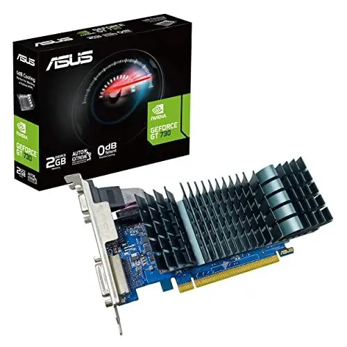 Produktbild: ASUS GeForce GT 730 2GB DDR3 EVO Low-Profile-Grafikkarte (0 dB, für leise HTPCs, 2 GB DDR3 Speicher, passive Kühlung, GT730-SL-2GD3-BRK-EVO)