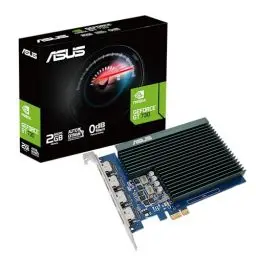 Produktbild: ASUS GeForce GT 730 2GB DDR5 Grafikkarte (4x HDMI, Single-Slot-Design, passive Kühlung, GPU Tweak II, GT730-4H-SL-2GD5)