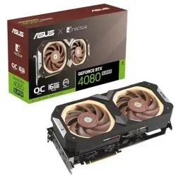 Produktbild: ASUS GeForce RTX 4080 SUPER 16GB GDDR6X Noctua OC Edition Gaming Grafikkarte (Nvidia RTX4080 SUPER DLSS 3, PCIe 4.0, 2X HDMI 2.1, 3X DisplayPort 1.4a, RTX4080S-O16G-NOCTUA)