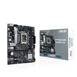 Produktbild: ASUS PRIME B660M-K D4 Gaming Mainboard Sockel Intel LGA 1700 (Intel B660, mATX, DDR4 Speicher, PCIe 4.0, 2x M.2, ASUS Lighting Control)