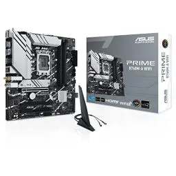 Produktbild: ASUS PRIME B760M-A WIFI Mainboard Sockel Intel LGA 1700 (Intel B760, mATX, DDR5 Speicher, PCIe 4.0, 2x M.2, WiFi 6, Aura Sync), Schwarz