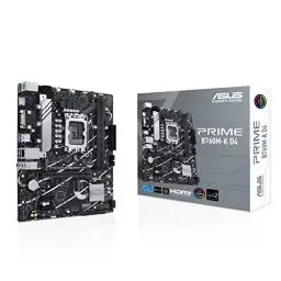 Produktbild: ASUS PRIME B760M-K D4 Gaming Mainboard Sockel Intel LGA 1700 (Intel B760, mATX, DDR4 Speicher, 2x PCIe 4.0 M.2, Aura Sync)