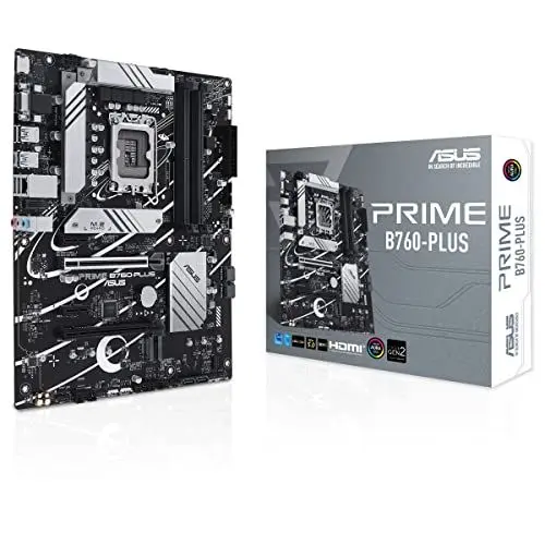 Produktbild: ASUS PRIME B760-PLUS Gaming Mainboard Sockel Intel LGA 1700 (Intel B760, ATX, DDR5 Speicher, PCIe 5.0, 3x PCIe 4.0 M.2, Thunderbolt 4, Aura Sync)