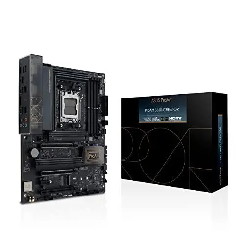 Produktbild: ASUS PROART B650-CREATOR Mainboard Sockel AMD AM5 (Ryzen, ATX, PCIe 5.0, 3x. M.2, DDR5 Speicher, USB 3.2 Gen2x2, für Content Creator)