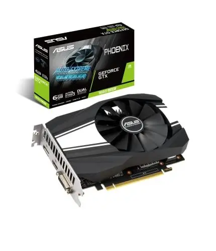 Produktbild: ASUS Phoenix Nvidia GeForce GTX 1660 Super 6GB Gaming Grafikkarte (GDDR5 Speicher, PCIe 3.0, 1x HDMI 2.0b, 1x DVI, 1x DisplayPort 1.4, PH-GTX1660S-6G)