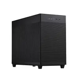 Produktbild: ASUS Prime AP201 MicroATX PC-Gehäuse (33 Liter, unterstützt 360-mm-Kühler, Grafikkarten bis 338 mm Länge, Mesh-Design für erhöhten Luftstrom, USB Typ-C​ am Frontpanel, abnehmbare Seitenteile) schwarz