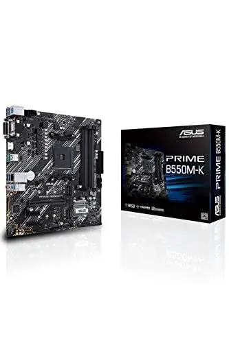 Produktbild: ASUS Prime B550M-K Gaming Mainboard Sockel AM4 (micro ATX, Ryzen, PCIe 4.0, 2x M.2-Steckplätze, SATA 6Gbit/s, USB 3.2 Gen 2 Typ-A)