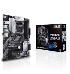 Produktbild: ASUS Prime B550-Plus Gaming Mainboard Sockel AM4 (ATX, Ryzen, PCIe 4.0, 2x M-2, 1Gbit/s-Ethernet, SATA 6Gbit/s, USB 3.2 Gen 2 Typ-A/C, Unterstützung für Aura Sync RGB Header)