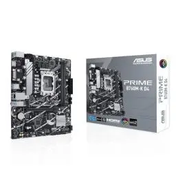 Produktbild: ASUS Prime B760M-K Gaming Mainboard Sockel Intel LGA 1700 (Intel B760, mATX, DDR5 Speicher, 2X PCIe 4.0 M.2, Aura Sync)