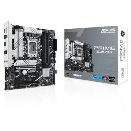 Produktbild: ASUS Prime B760M-PLUS Gaming Mainboard Sockel Intel LGA 1700 (mATX, PCIe 4.0, DDR5, 2X M.2, SATA 6Gbit/s, DisplayPort, HDMI, Aura Sync)