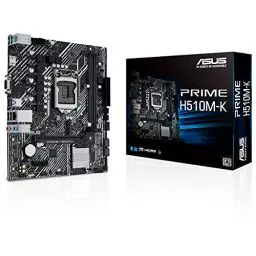 Produktbild: ASUS Prime H510M-K Gaming Mainboard Sockel Intel LGA 1200 (Intel H510, mATX, PCIe 4.0, Intel 1GB Ethernet, HDMI, D-Sub, SATA 6Gbit/s, COM Header, RGB Header)