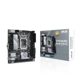 Produktbild: ASUS Prime H610I-PLUS D4-CSM Mainboard Sockel Intel LGA 1700 (Intel H610, Mini-ITX, DDR4 Speicher, PCIe 4.0, 2X M.2, 1Gb Ethernet, DisplayPort, HDMI), schwarz