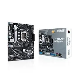 Produktbild: ASUS Prime H610M-A D4-CSM Business Mainboard Sockel Intel LGA 1700 (mATX, PCIe 4.0, 1Gb Ethernet, ASUS COM Debug Header, Remote IT Management)