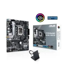 Produktbild: ASUS Prime H610M-A WiFi D4 Mainboard Sockel Intel LGA 1700 (Intel H610, mATX, WiFi 5, DDR4 Speicher, PCIe 4.0, 2X M.2, adressierbare Gen.2 Header, Aura Sync), Schwarz, 90MB1C80-M0EAY0
