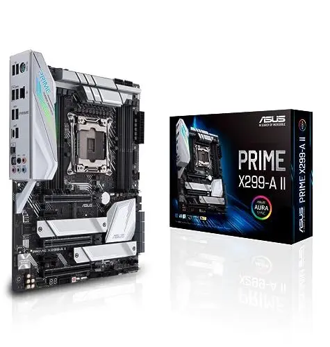 Produktbild: ASUS Prime X299-A II Gaming Mainboard Sockel Intel LGA 2066 (ATX, Intel X299, DDR4, M.2, USB 3.Gen 2, Aura Sync) Schwarz